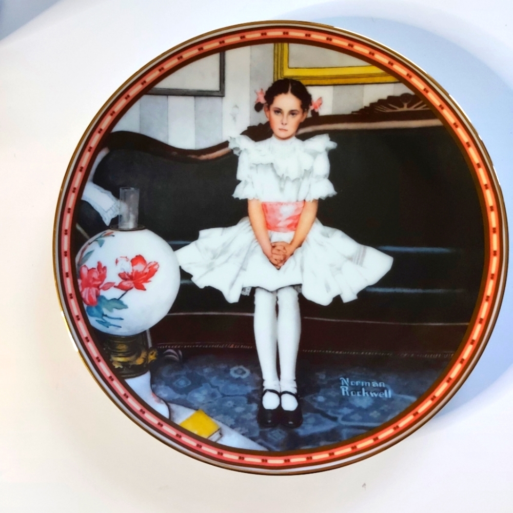 Norman Rockwell "Sitting Pretty" Plate with Certificate of Authenticity